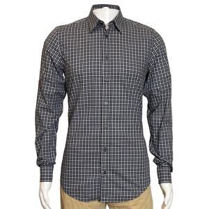 Gucci 2015 Classic Gingham Check Long-Sleeve Dress Shirt Men's 38 / 15